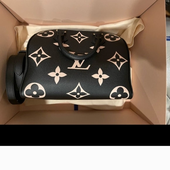 Louis Vuitton Black and Cream Satchel - Picture 2 of 9